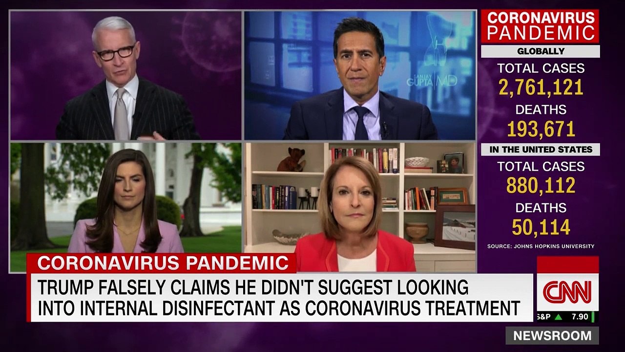 See Dr. Birx's reaction to Trump's dangerous suggestion