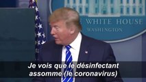 Covid-19 : Trump suggère une injection de désinfectant dans le corps des malades