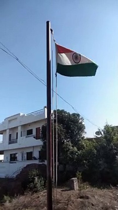 Indian flag flaying the air