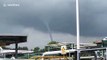 Large waterspout forms off the coast of Thailand as tropical storms sweep country