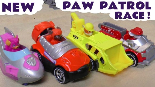 Paw Patrol Mighty Pups Racing with Disney Pixar Cars 3 Lightning McQueen and Funny Funlings Pranks in this Family Friendly Full Episode English from a Kid Friendly Family Channel