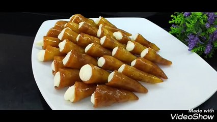 حلويات رمضان- القطايف بالكريمه الخطيره