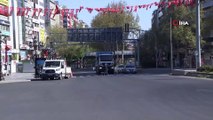 Sokağa çıkma kısıtlamasının 3’üncü gününde Kızılay Meydanı sakin