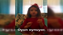 Miniklerden işaret dili ile ‘Evde kal, sağlıkla kal, iyi ki varsın Yeşilay’ mesajı