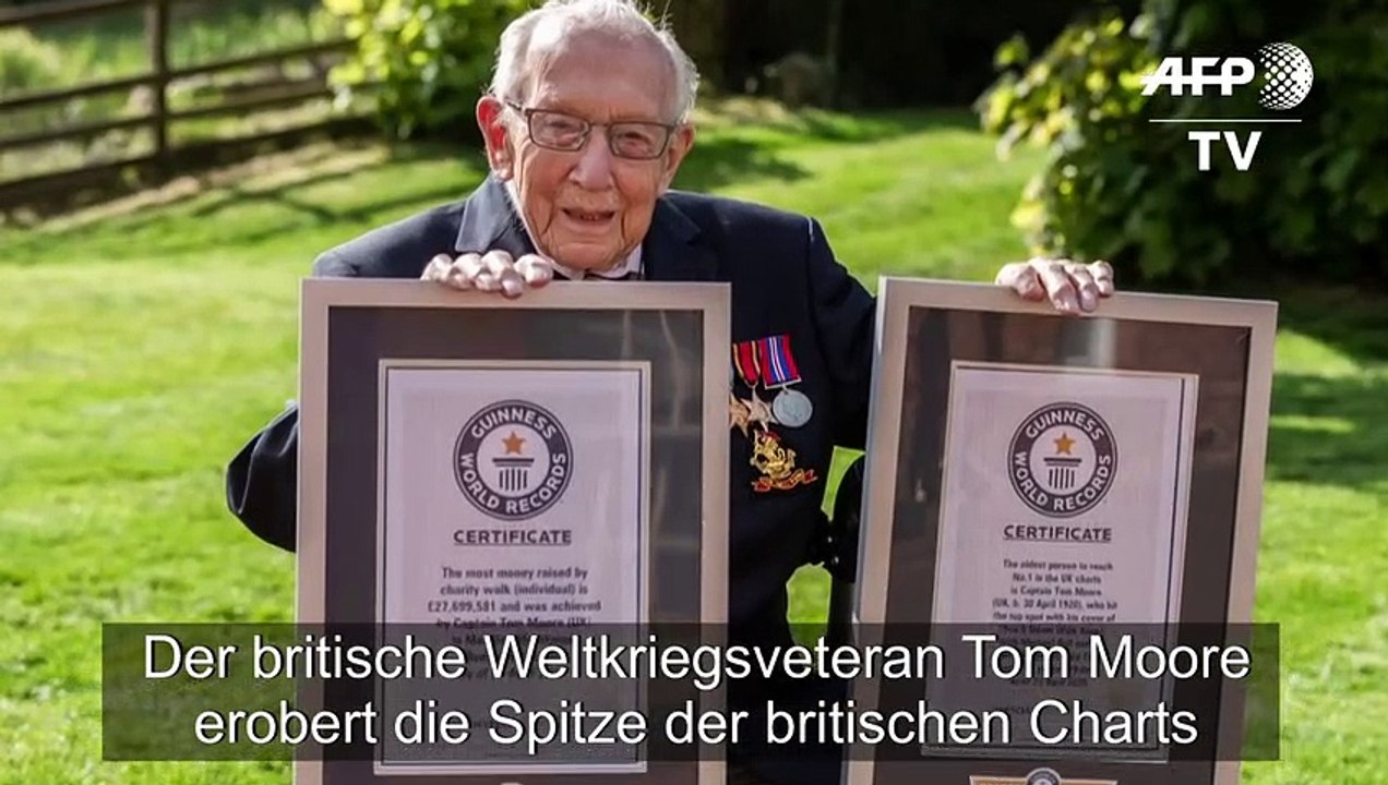99-jähriger Weltkriegsveteran erobert Spitze der britischen Charts mit Spendensong