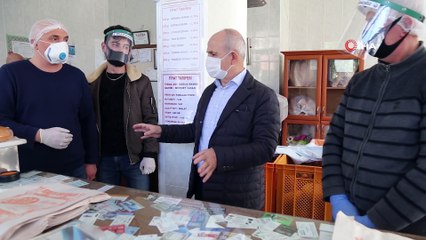Büyükçekmece'de korona virüs tedbirleri pide üretiminde de gözleniyor