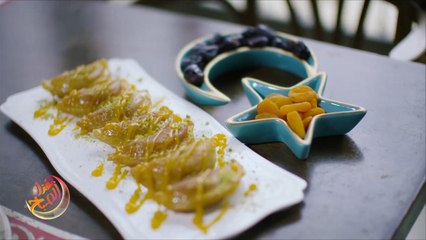 الشيف لبنى.. طريقة عمل قطايف الجبنة مع صوص قمر الدين