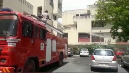 Noida Fire brigade disinfecting Covid-19 hotspot in Sector-34