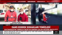 Dansıyla gündem olan temizlik görevlisi Haber Global'de