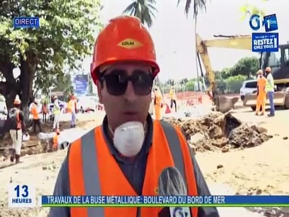 RTG / Travaux de la buse métallique - Boulevard du bord de mer