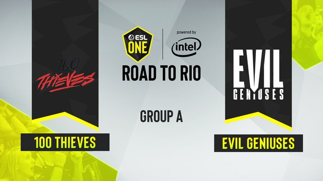 CSGO - 100 Thieves vs. Evil Geniuses [Dust2] Map 1 - ESL One Road to Rio - Group A - NA