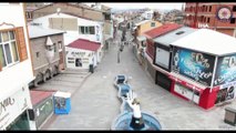 Erzurum'da sokağa çıkma kısıtlamasının üçüncü gününde cadde ve sokaklarda sessizlik hakim