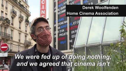 Paris cinema projects films to cheer up residents on lockdown