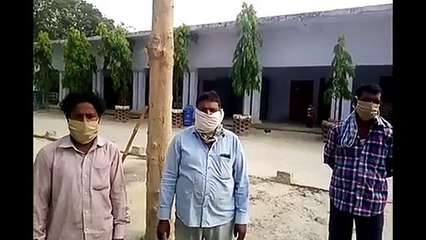 लाकडाउन के चलते दर्जनों मजदूर तेलंगाना व हैदराबाद से चलकर बीकापुर पहुंचे