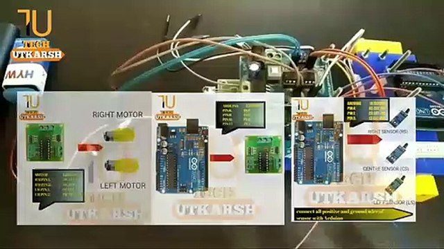 |Arduino tutorial part #6|How to make object following Robot|using IR sensor|IN HINDI|TECH UTKARSH|