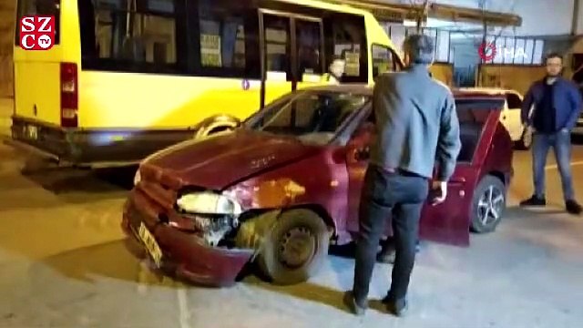 Polis ekipleri kaza yaptı: 2 polis yaralandı