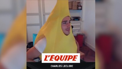 下载视频: Charles Leclerc conduit déguisé en banane - Formule 1 - WTF