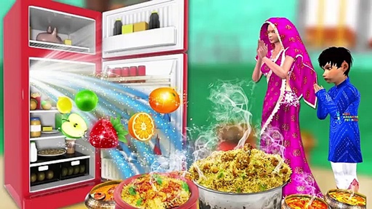 Magical Fridge Hindi Kahaniya Hindi Bedtime Moral Stories _ Panchatantra Fairy Tales