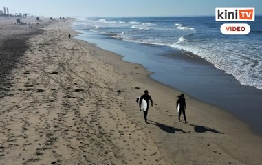 下载视频: Americans flock to beaches as US coronavirus cases hit record high amid steps to reopen