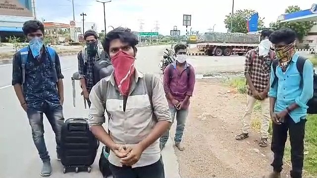 ஊரடங்கு உத்தரவு : இளைஞர்கள் 6 பேர் சொந்த ஊருக்கு நடைபயணம்