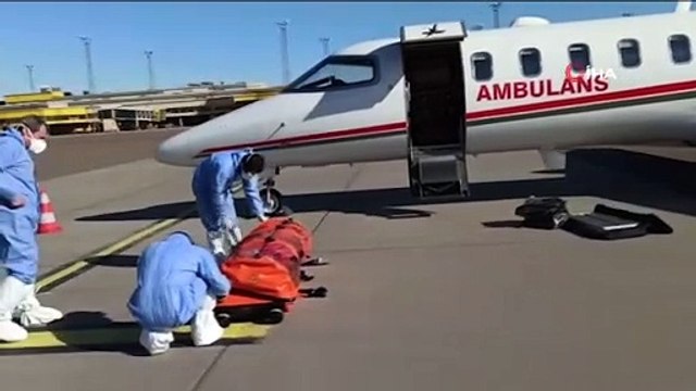 Türk hastayı İsveç’ten alan ambulans uçak Ankara’ya dönüyor