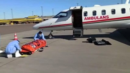 İsveç'teki Türk hasta ambulans uçakla Türkiye'ye gönderildi (2)