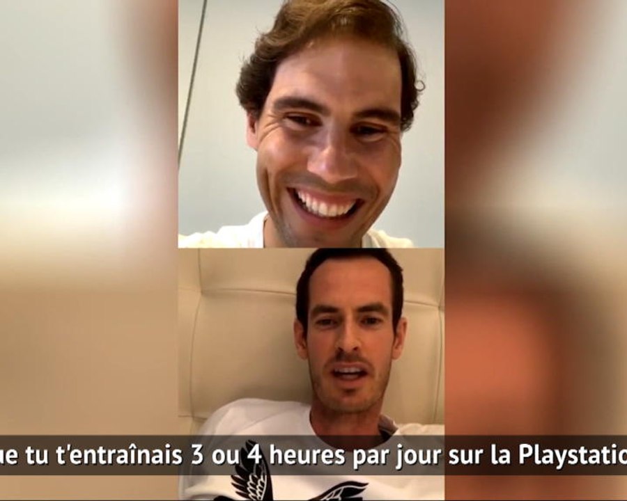 eSport - Rafa Nadal et Andy Murray discutent en marge de l'Open virtuel de Madrid