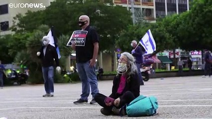 Israelitas protestam contra liderança de Benjamin Netanyahu