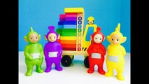 LEARNING Numbers and Counting with TELETUBBIES TOYS and Wooden Rainbow Truck-