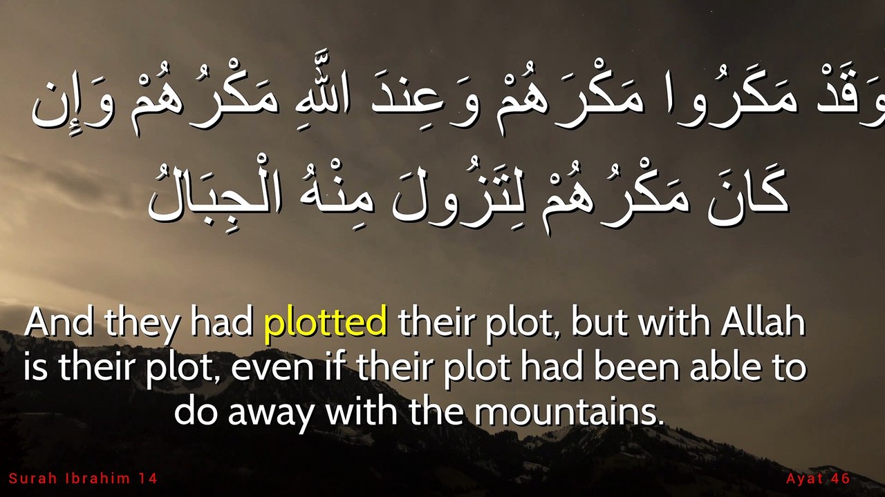 Surah ibrahim 014:046