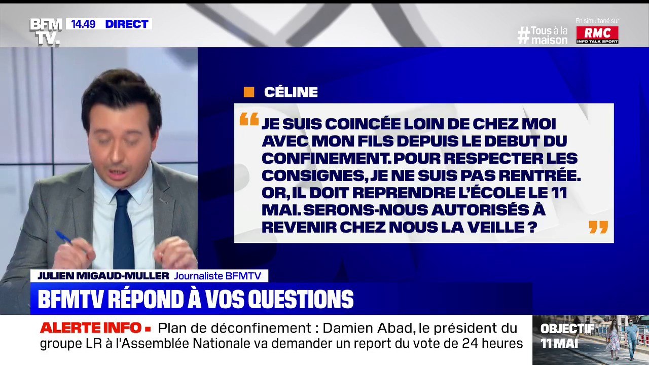 Puis-je rentrer chez moi le 10 mai afin que mon fils reprenne l'école le 11 ?