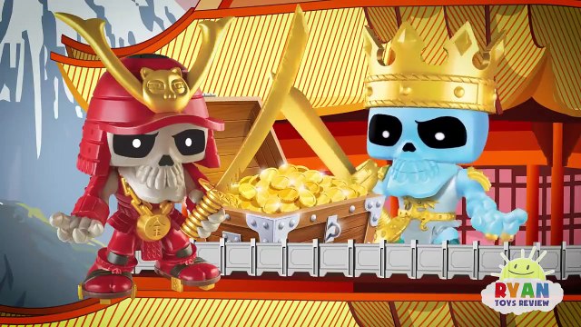 Ryan and Daddy Treasure Hunting for Gold from Treasure X with the help of Pirate Gold Curser!