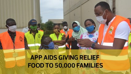 App aids giving relief food to 50,000 families