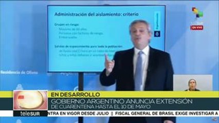 Argentina: Alberto Fernández anuncia extensión de la cuarentena