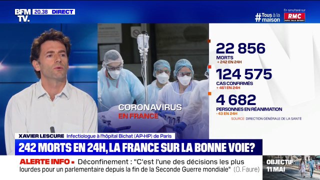 Le Dr Xavier Lescure constate toujours une forte décrue en réanimation à l'hôpital Bichat