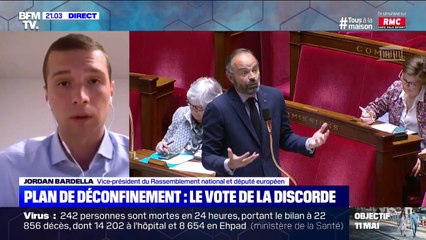 Plan de déconfinement: le vice-président du RN Jordan Bardella estime que "LaREM systématiquement à se mettre tout le monde à dos"