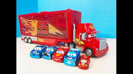 DISNEY CARS Mack Truck Transporter Mini LIGHT MCQUEEN Toys Race Cars HOT WHEELS Transporter-