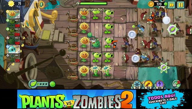 MARES PIRATAS DIAS 3 Y 4 - PLANTAS VS ZOMBIES 2 - GAMEPLAY