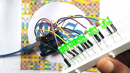 HOW TO MAKE A SEQUENTIAL LED BLINKING CIRCUIT USING ARDUINO UNO