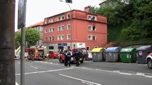 14 personas intoxicadas por inhalación de humo en el incendio de una vivienda en San Sebastián