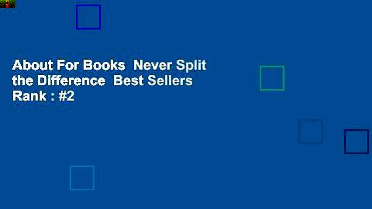 About For Books  Never Split the Difference  Best Sellers Rank : #2