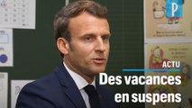« Il est trop tôt pour dire si on pourra avoir des vacances » cet été, avertit Macron