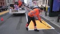 Déconfinement: aménagement d'une piste cyclable Boulevard Emile Jacqmain