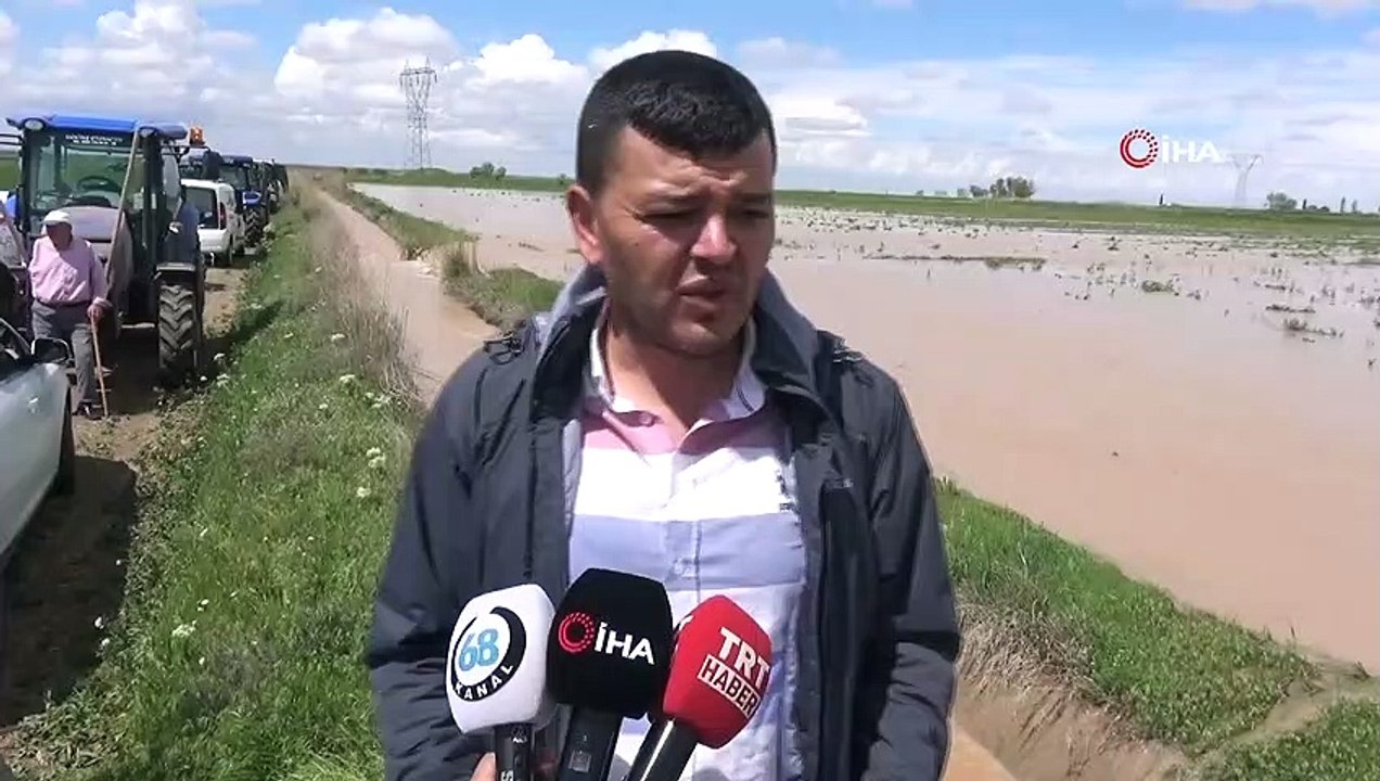 Aksaray'da Sulama Kanalı Patladı, Tarla ve Evler Sular Altında Kaldı