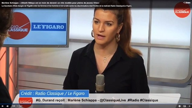 Marlène Schiappa: Sibeth Ndiaye est en train de devenir un model pour beaucoup de jeunes filles