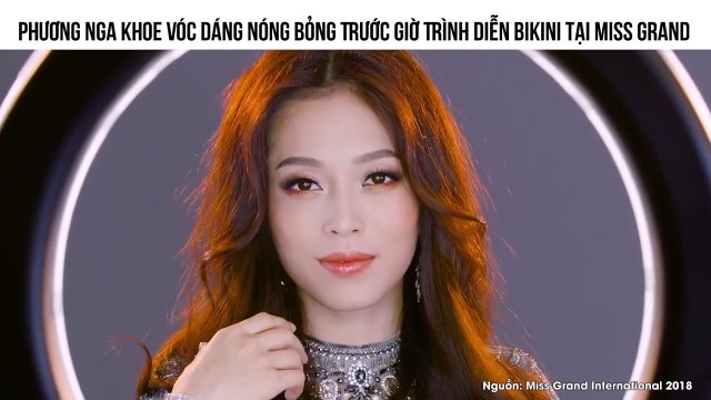 Phương Nga Khoe Vóc Dáng Nóng Bỏng text dưới Trước Giờ Trình Diễn Bikini Tại Miss Grand