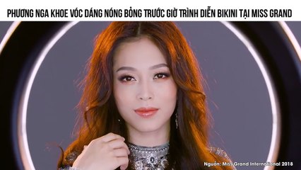 Phương Nga Khoe Vóc Dáng Nóng Bỏng text dưới Trước Giờ Trình Diễn Bikini Tại Miss Grand