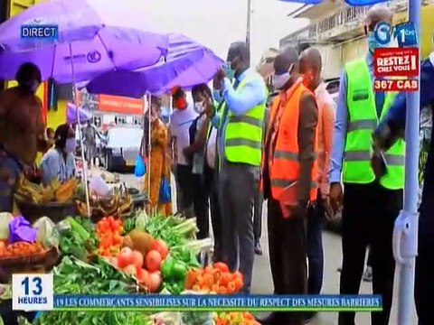 RTG / Covid 19 - Les commerçants sensibilisés sur la nécessité du respect des mesures barrières