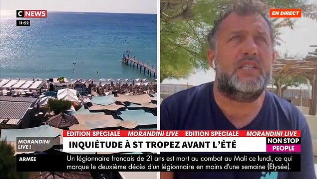 Coronavirus: Le propriétaire d'une plage privée à Ramatuelle sur la Côte d'Azur ne cache pas son inquiétude dans Morandini Live sur CNews