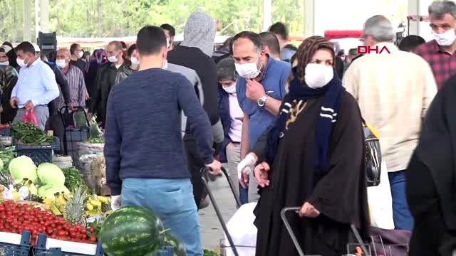 Konya'da, 4 günlük yasak sonrası pazarlarda hareketlilik yaşandı